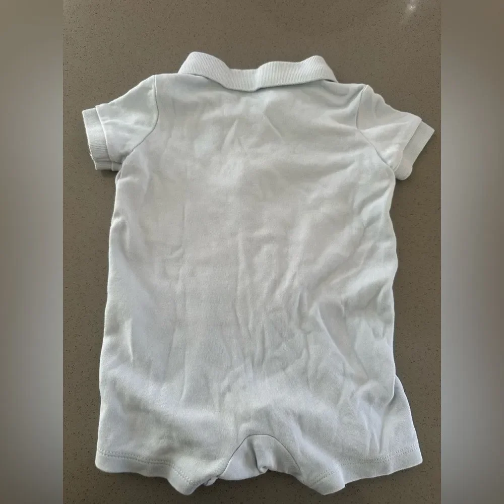 Ralph Lauren Baby Blue Short sleeve Romper size 6 months